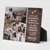 Rustische kalligrafie Pet Memorial Foto Collage Pl Fotoplaat (Zijkant)