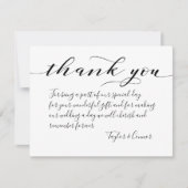 Rustische kalligrafie Sprig Wreath Weddenschap Bed Bedankkaart (Voorkant)