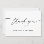Rustische kalligrafie Weddenschap Hartelijk dank Bedankkaart (Voorkant)