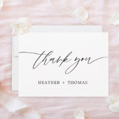 Rustische kalligrafie Weddenschap Hartelijk dank Bedankkaart