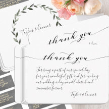 Rustische kalligrafie Weddenschap Hartelijk dank