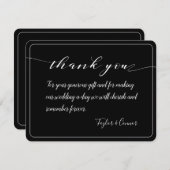 Rustische kalligrafie Weddenschap Hartelijk dank Bedankkaart (Voorkant / Achterkant)