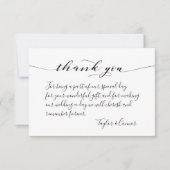 Rustische kalligrafie Weddenschap Hartelijk dank Bedankkaart (Voorkant)