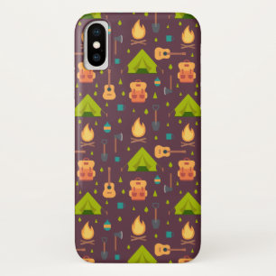 Rustische kamperpatroontenten en gitaren Case-Mate iPhone case