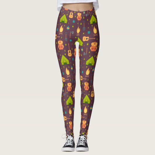 Rustische kamperpatroontenten en gitaren leggings (Voorkant)