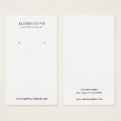 RUSTISCHE KERAMISCHE TERRACOTTA TEXTURE EARRING DI VISITEKAARTJE (Voorkant /achterkant)