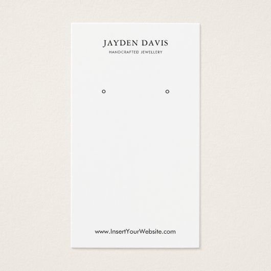 RUSTISCHE KERAMISCHE TERRACOTTA TEXTURE EARRING DI VISITEKAARTJE (Voorkant)