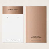 RUSTISCHE KERAMISCHE TERRACOTTA TEXTURE EARRING DI VISITEKAARTJE (Voorkant /achterkant)