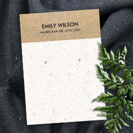 RUSTISCHE KERAMISCHE TERRACOTTA TEXTURE EARRING DI VISITEKAARTJE