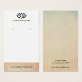 RUSTISCHE KERAMISCHE TERRACOTTA TEXTURE EARRING DI VISITEKAARTJE (Voorkant /achterkant)