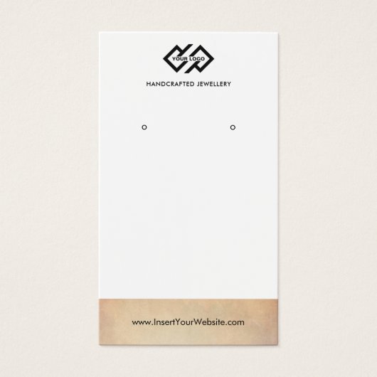 RUSTISCHE KERAMISCHE TERRACOTTA TEXTURE EARRING DI VISITEKAARTJE (Voorkant)