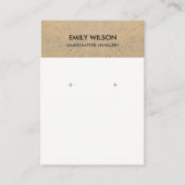 RUSTISCHE KERAMISCHE TERRACOTTA TEXTURE EARRING DI VISITEKAARTJE (Voorkant)