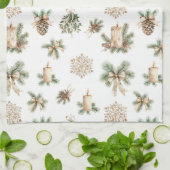 Rustische Kerst Theedoek (Gevouwen)