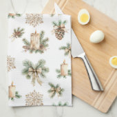 Rustische Kerst Theedoek (Quarter Fold)