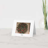 Rustische kerstbegroeting feestdagen kaart (Achterkant)