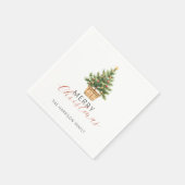 Rustische kerstboom in mand servet (Hoek)