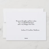 Rustische kerstflat met winterwinter met Cabin Feestdagenkaart (Achterkant)