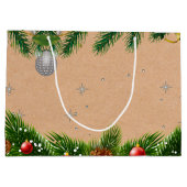 Rustische Kerstmis, naam van Joy Red Berries Groot Cadeauzakje (Achterkant)