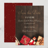 Rustische Kerstvakantie Save the Date (Voorkant / Achterkant)