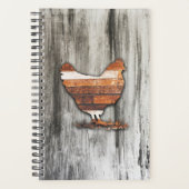 Rustische kip (bruin) planner (Voorkant)