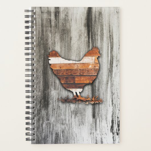 Rustische kip (bruin) planner (Voorkant)