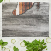 Rustische kip (bruin) theedoek (Gevouwen)