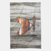 Rustische kip (bruin) theedoek (Verticaal)