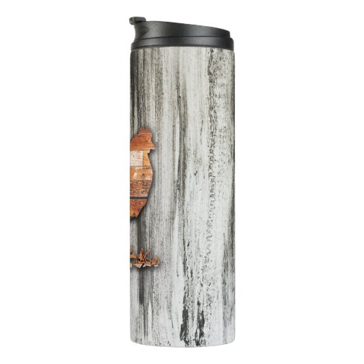 Rustische kip (bruin) thermosbeker (Geroteerd rechts)