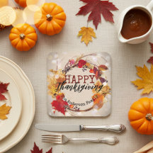 Rustische Kraft-herfstkrans Thanksgiving-diner
