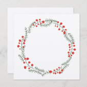 Rustische krans frame rand lege kraft Kerstmis Feestdagenkaart (Voorkant / Achterkant)