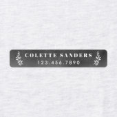 Rustische krijtbord strijklabels met naam labels (Design 1)