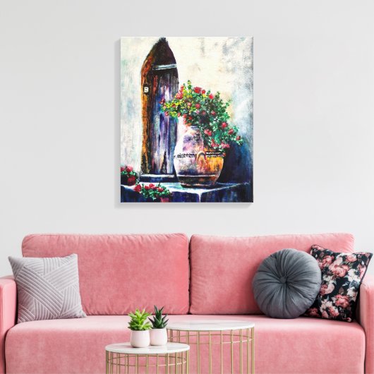 Rustische kunst canvas afdruk (Insitu (Woonkamer))