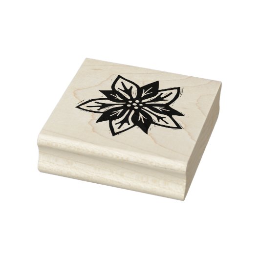 Rustische kunstbloem met kerst-kerstmankontvolk rubberstempel (Stempel)