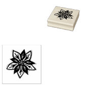 Rustische kunstbloem met kerst-kerstmankontvolk rubberstempel (Gestempeld)