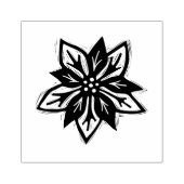 Rustische kunstbloem met kerst-kerstmankontvolk rubberstempel (Afrduk)