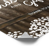RUSTISCHE LAND WEDDING KAARTEN EN GIFTEN POSTER (Hoek)