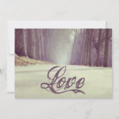 Rustische landbomen vieren uitingen van weddenscha kaart (Achterkant)