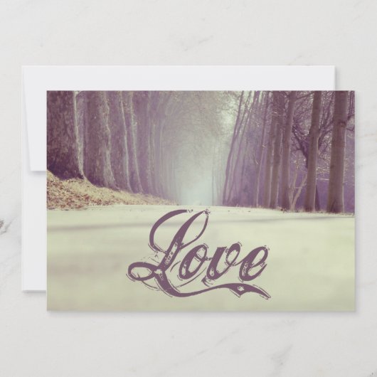 Rustische landbomen vieren uitingen van weddenscha kaart (Achterkant)