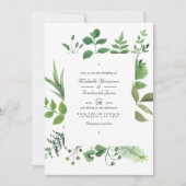 Rustische landelijke Barn Greenery QR Code RSVP We Kaart (Voorkant)