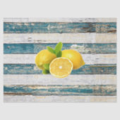 Rustische leemons (blauw) tissuepapier (Voorkant)