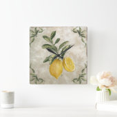 Rustische  Lemons Vierkante Klok (Huis)