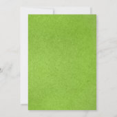 Rustische  Lime Green Wedding Invitations Kaart (Achterkant)