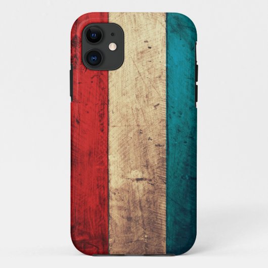 Rustische Luxemburgse vlag Case-Mate iPhone Case (Achterkant)