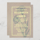 Rustische  Luxury Wedding Invitations Kaart (Voorkant / Achterkant)