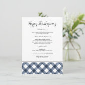 Rustische marinebuffel Thanksgiving Menu (Staand voorkant)