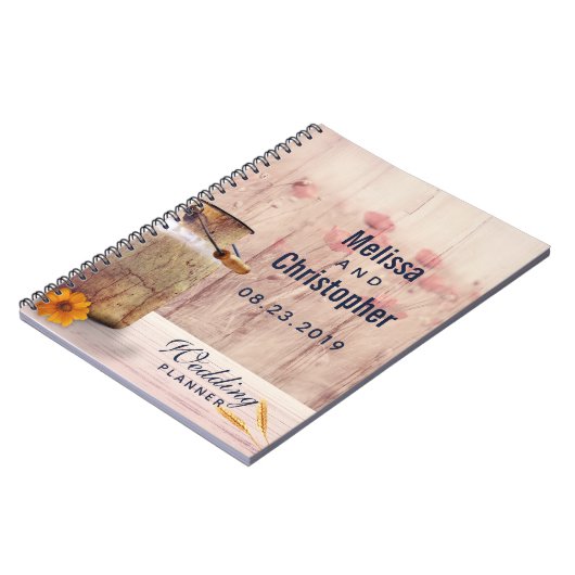 Rustische melk kan een landelijke bruiloft plannen notitieboek (Linkerzijde)