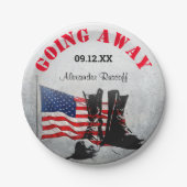 Rustische militaire feestdag papieren bordje (Voorkant)