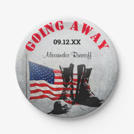 Rustische militaire feestdag papieren bordje