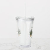 Rustische Minimale Kerstbomen Acryl Drinkbeker (Rechts)