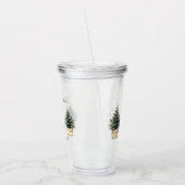 Rustische Minimale Kerstbomen Acryl Drinkbeker (Links)